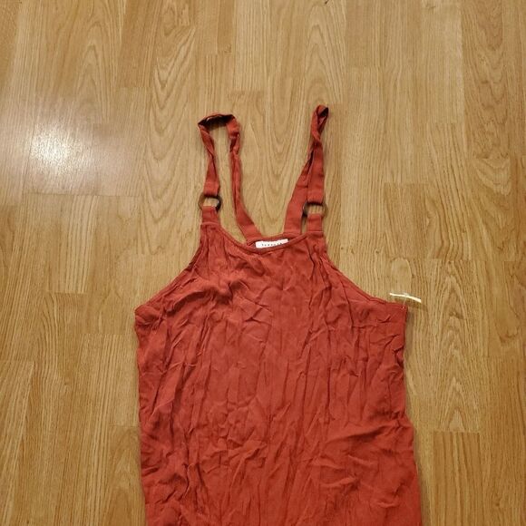 TOPSHOP Tortoise Ring Crop Jumpsuit sz 4-6 - Picture 4 of 12